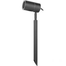 Pixa - Proyector de Jardín GU10 con Pincho Estaca para Césped con Protección Exterior IP44 Acero Inoxidable Negro