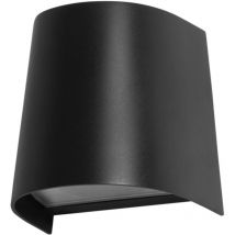 Forlight - Prisma - Aplique de Pared Exterior GU10 Luz Hacia Abajo para Jardín y Terraza IP65 de Color Negro