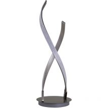 Forlight - Sobremesa Cross led 9W Blanco Neutro - 4000K Níquel Satinado para Interior de Mesa en Oficina, Sala de Estar, Dormitorio