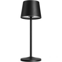 Treta classic Lámpara de mesa led. Inalámbrica, portátil y recargable. IP54 Interior y exterior.Carga usb. Regulable.Color Negro