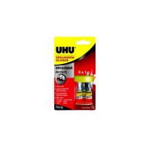 UHU - lote de 3 Mini Tubos 1g Cola líquida instantánea (por 10)