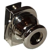 Format Glastürschloss zum aufschieben, rechts, vernickelt poliert