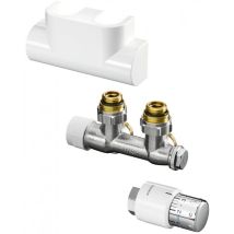 Formatta termica il set di connessione del radiatore del bagno di 2 ° angolo. Bianco
