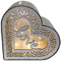 Forme d'Amour Boîte à Cartes de Mariage en Bois Grande à Enveloppe, Boîte à Cartes de Fête de Mariage, Fente pour Couples Fête d'Anniversaire