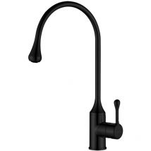 Invena - Robinet Cuisine Mitigeur Noir Haut Monocommande Forme De Gouttelette