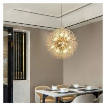 Forme Ronde Moderne Led Pissenlit Spoutnik Lustre Feux D'artifice Plafond Luminaires Suspendus Pour La Maison Salon 8 Têtes