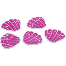 King Home - formine antiscivolo conchiglia in pvc set 5 pz rosa 10x10cm