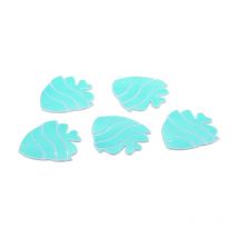 King Home - formine antiscivolo pesciolino in pvc set 5 pz azzurro 12,7x12,7 cm