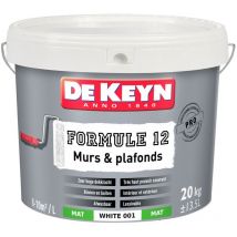 OXI - Peinture mate blanche pour mur et plafond formule 12 Bleu Flower Power (li12) 20 litres
