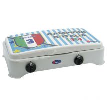 Fornello a gas metano / gpl a 2 fuochi napoli campione d'italia cfparker mod. 5326GPNA2 Metano