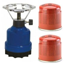 Cosedacasa - Fornello cucina a gas con 2 bombolette da viaggio per tenda campeggio boy scout