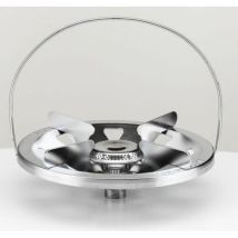 Fornello a gas in acciaio cromato – Diametro: 215 mm – Compatibile con bombole attacco Italia 20x1/14" SX – EUROCAMPING
