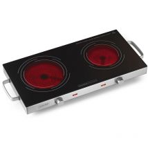 Fornello in ceramica 2 fuochi 2800w - kcppv2800 - kitchen chef