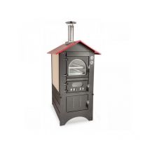 Forno a legna a fuoco indiretto Clementi Master tetto rosso - 45x80