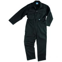 366-BLACK 48' zip Front Coverall