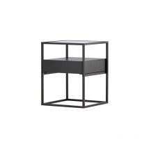 Fortaleza Ecktisch 1 Schublade, 1 Regal schwarz.