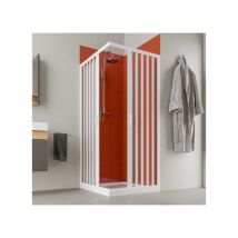 Box Doccia Kappa 80-60 / 80-60 Angolare a Soffietto - Apertura Angolare a Due Porte - Altezza 188 Cm - Serie Colibri - Articolo: Bp100 - Forte