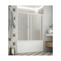 Forte - Box Vasca Maestro 160-150 - Parete/Parete - Scorrevole Apertura Laterale Ad Una Porta - Vetro In Acrilico Opaco - Altezza 150 Cm - Serie