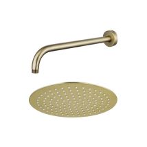Fortifura Calvi Tête de Douche - 25cm - ronde - bras mural 35cm - laiton