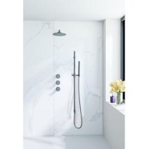 Fortifura Nebbio Ensemble De Douche Pluie - Robinet Encastré - Corps Encastré - Barre Coulissante - Flexible De Douche Lisse - Douchette À Main - Bras