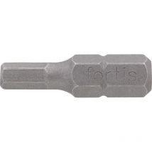 Fortis - Bit zähhart 1/4' DIN3126 C6,3 Innensechskant 2x25mm 10er Pack
