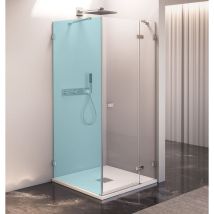 Polysan - fortis edge porte de douche sans profil 1000mm, verre clair, droite