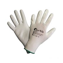 Fortis - Handschuh Fitter, PU/Nylon,weiß, Gr.7