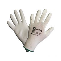 Fortis - Handschuh Fitter, PU/Nylon,weiß, Gr.9