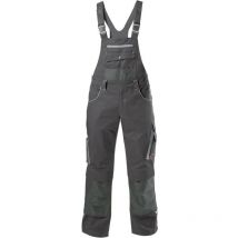 Fortis - H-Latzhose 24, dunkelgrau-hellgrau,Gr.31