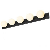 Forum ARA Lampada da parete per bagno Ara Bar a 5 luci Nero opaco IP44