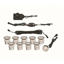 Forum Lighting - Forum Baru Spot Encastré Extérieur au Sol led rvb 6W Nickel Satiné IP67