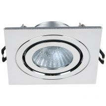 Forum Cali Faretto da Incasso Quadrato Inclinabile Cromato IP65