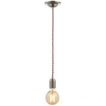 Forum Lighting - Forum Dale Lampada da soffitto sottile in nichel lucido, rosso