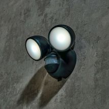 Forum Felis Faretto da esterno led pir Twin 3000k Nero IP65