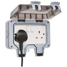 Forum IP66 Scatola portainterruttori -13A Doppia Grigia