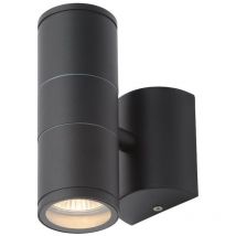 Forum Islay Lampada da parete per esterni Up Down a 2 luci Nera IP44