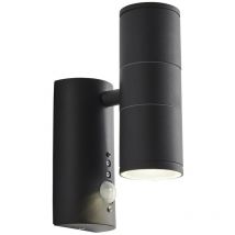 Forum Islay Lampada da Parete per Esterno Up Down pir 2 Luci Antracite IP44