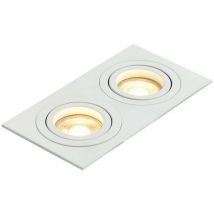 Forum Lighting - Forum Pasto Downlight encastré réglable à 2 lumières, résistant au feu, blanc