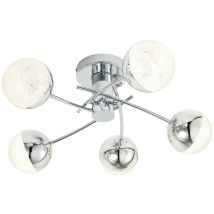 Forum Lighting - Forum Rhodes Plafonnier Salle de Bain led 4000k 5 Bras Chrome IP44