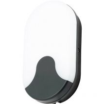 Coast - Forum Turus cct Ovale LED-Wandleuchte für den Außenbereich, Schwarz, IP65