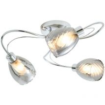 Forum Veria Plafoniera da bagno a 3 luci fumé, cromata IP44