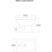 Fossil Natura - 00136 oporto Bidé a Suelo Blanco - ref: 00136