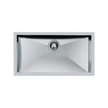 Foster - 1218050 Quadra Lavello Acciaio inox Spazzolato da incasso Filotop 1 Vasca 86,4x46,4cm
