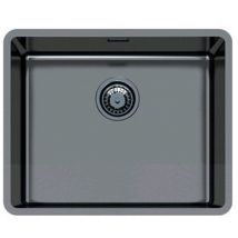 Foster - 2155 856 ke Gun Metal Lavello Acciaio inox Spazzolato in pvd da incasso Sottotop 1 Vasca 50x40cm