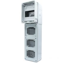 Centralita de obra Palazzoli con 3 tomas y 5 módulos DIN 579823