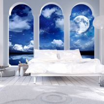Fotomurale - Una notte in Grecia - 250x175 cm - 100% fliselina, 120 g/m², 50 cm - Facile installazione