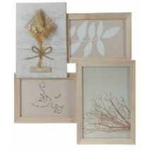 Fotorahmen Dkd Home Decor 31 x 2,4 x 34 cm natürlich shabby chic Glas