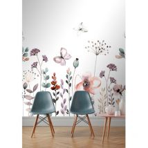 Rasch - Fototapete 253290 Tapete Kinderzimmer 250 x 280 cm Bambino xix Blau Grün