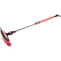 Carcomfort - Fouet à neige avec grattoir à glace télescopique 92-132 cm rouge/noir