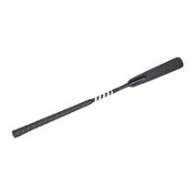 Noir et blanc - Cravache bicolore avec manche caoutchouc golf et bout cuir 65 cm